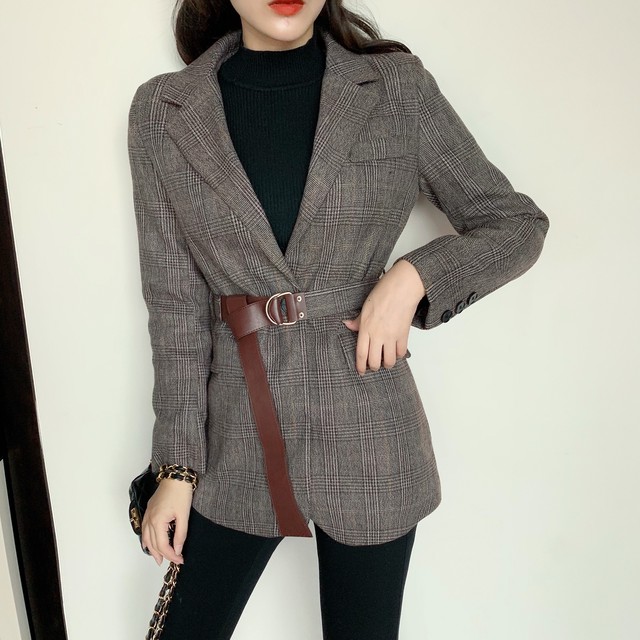 〈リクエストアイテム〉韓国風ウエストベルトジャケット【Koean waist belt jacket】