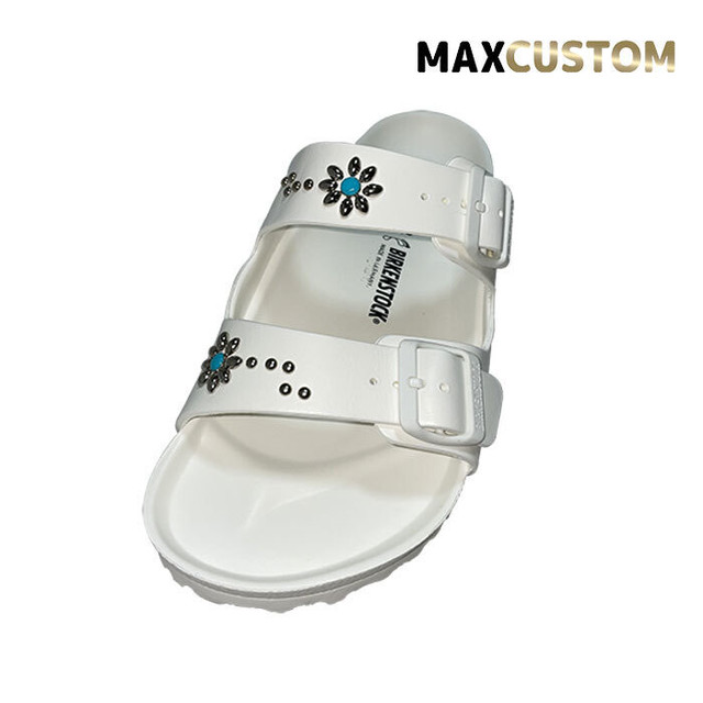 Birkenstock ビルケンシュトック カスタム サンダル アリゾナ 白 ホワイト Arizona Eva メンズ レディース クロックス カスタム専門店 Maxcustom