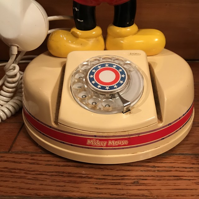 昭和50年代物 ミッキーマウス 昭和レトロ 卓上電話機 ヴィンテージ品 神田通信工業 Honey Antique ヴィンテージ アメリカン雑貨 アンティーク アメトイ インテリア小物 ミールトイのお店