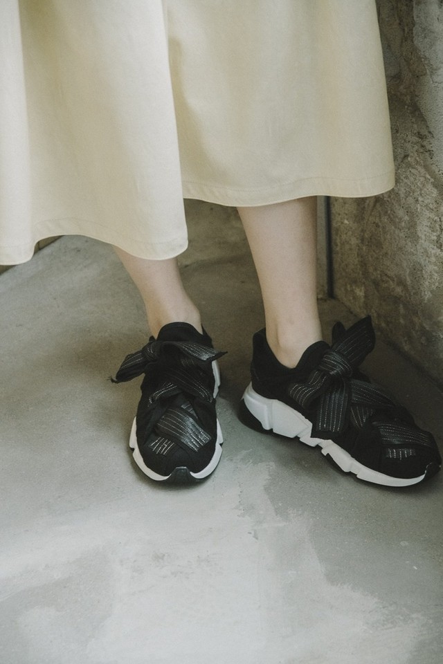 予約商品 チノカモリボンスニーカーa Rehersall リハーズオール Rehersall