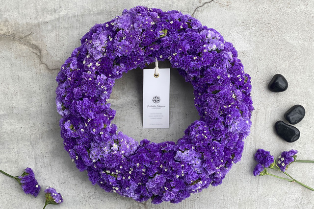 Statice Wreath Violet 05 | スターチスリース