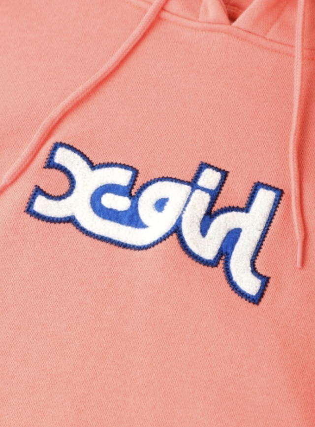 X Girl Patched Mills Logo Sweat Hoodie 刺繍ロゴ フーディー パーカー Xgirl Xg エックスガール Inception