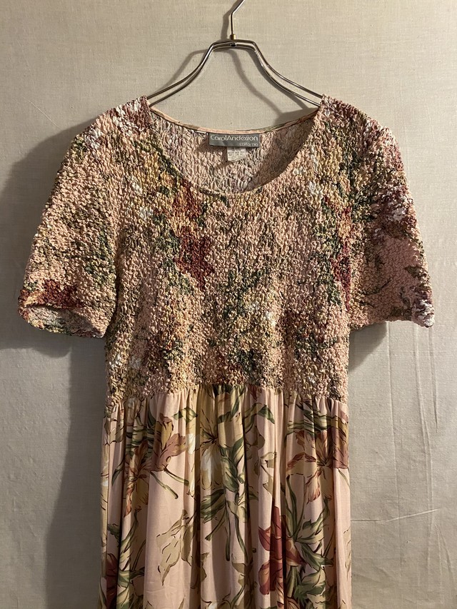 80 S シワ加工 デザインレーヨンワンピース Nitako