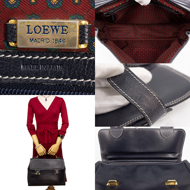 限界価格 送料無料 良品 Loewe ロエベ ビジネスバッグ アナグラム 人気 高級 レア 女性 メンズ 男性 鞄 バック I017 Lexead レクシード