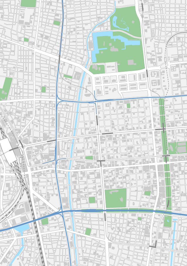 愛知 名古屋 栄 久屋大通 大須 イラストレーターデータ Eps 地図素材をダウンロードにて販売するお店 今八商店