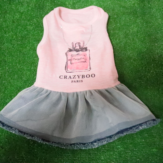 Sale パフュームプリントワンピース Crazy Boo クレイジーブー 春夏物犬服 ドッグウェア ペット用品 可愛いペット洋服 犬おしゃれ服 フルーツ柄犬服 Cool犬服 涼しい犬服 クール犬服 犬用品 ペット用品 Tuktuk 犬服ドッグウェア キャリーバッグ ペット用品店