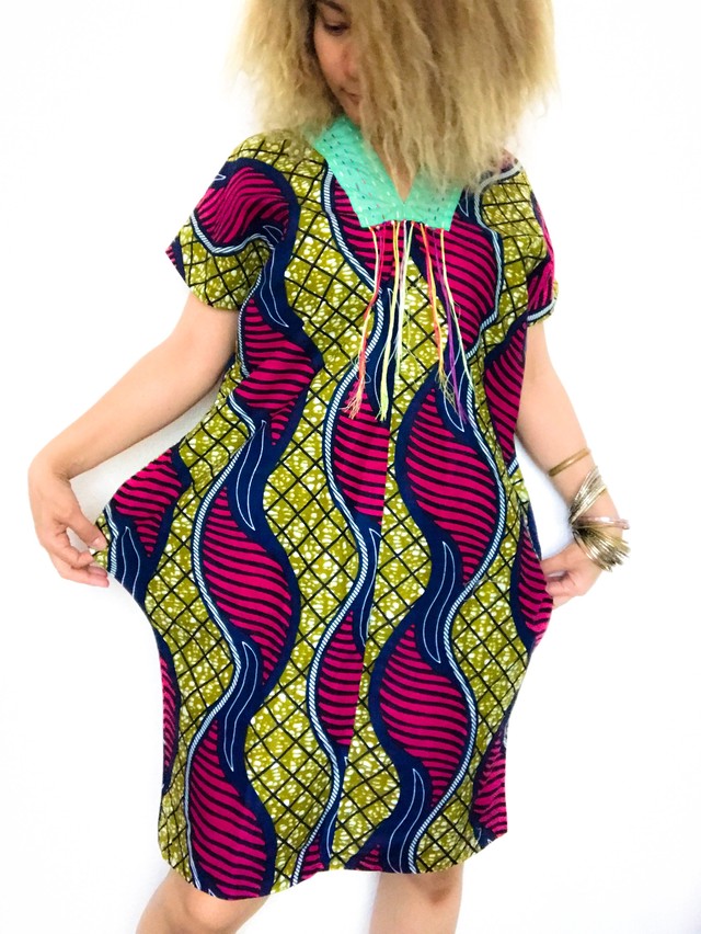 ぷっくり変形ワンピース アフリカン Tette Store