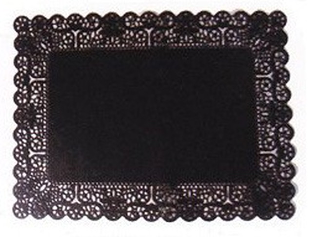 レースのランチョンマット ブラック Princessbutterfly Base店