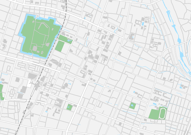 山形 山形駅周辺 イラストレータデータ Eps 日本語 英語 並記版 地図素材をダウンロードにて販売するお店 今八商店