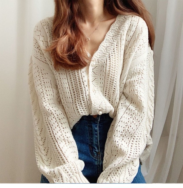 ざっくり編みカーディガン 【Rough knit cardigan】