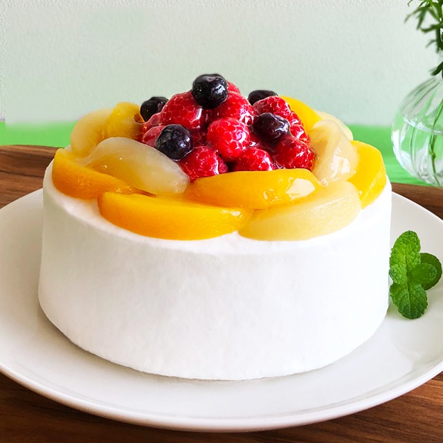 7種のフルーツフレーバー入り 花束みたいなフルーツケーキ16cm 誕生日ケーキ バースデーケーキ スイーツ パティスリー エスキィス