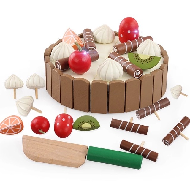 木製 おもちゃ ケーキ スイーツ ままごと 人気 可愛い プレゼント Dyh海外子供用品