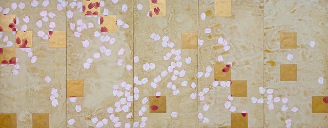 千葉家市松桜襖絵再現 10枚組(右5枚) 三桝 正典 Mimasu Masanori