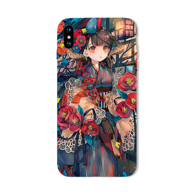 Iphoneケース 可愛い 綺麗 和服女の子 アイフォンカバー Yukicase