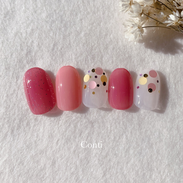 大人ピンク ラブリーネイルチップ ﾟ ﾟconti ﾟ ネイルチップ販売