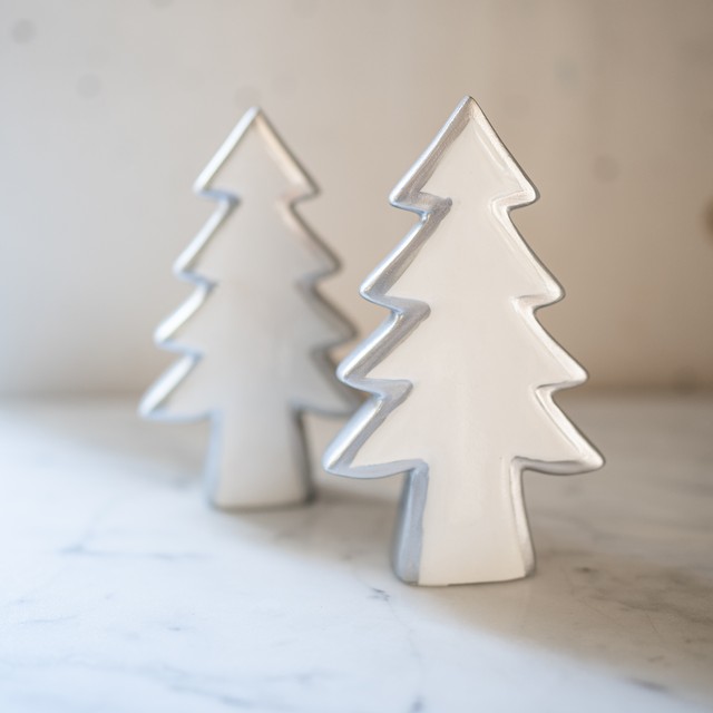 クリスマス装飾 ホワイトミニツリー