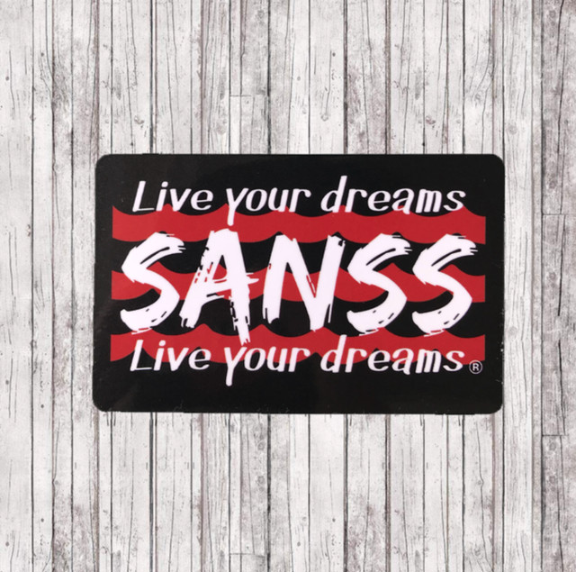 先行発売 500枚 限定デザイン ステッカー Icカードサイズ Sanss Live Your Dreams オフィシャルストア