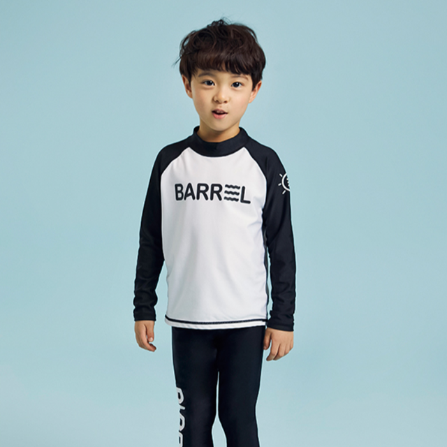 ラッシュガード キッズ 長袖 撥水 ブラック 海 プール 水着 子供 水遊び アウトドア Sukijinjin