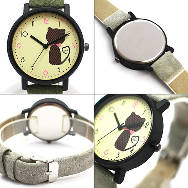 5色 猫 腕時計 レディース 代 30代 40代 おしゃれ まるの樹 Fashion