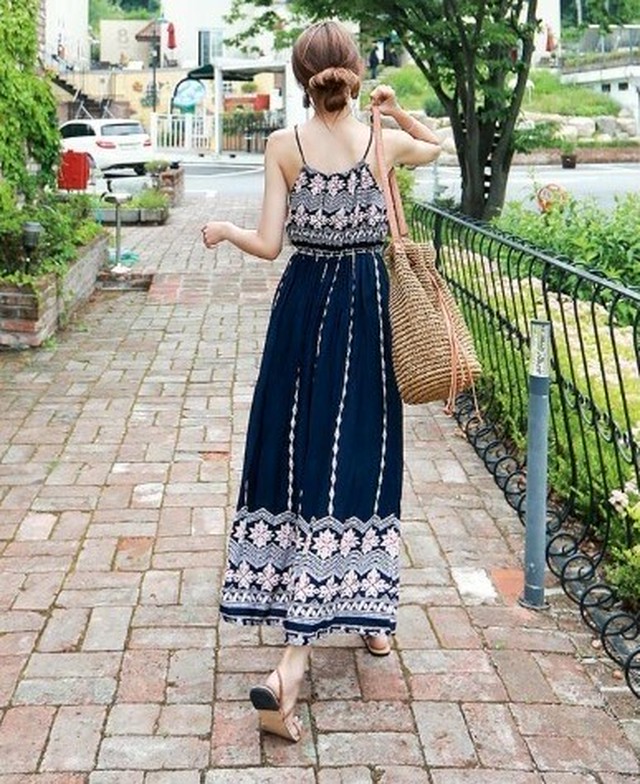 Ao レディースファッション リゾートワンピース 40代 30代 代 沖縄 ハワイ 花柄 Basecamp49