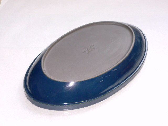 グラタン皿 耐熱 グリルシェフ 楕円皿 ネイビー 器zokuくらぶ きぞくくらぶ