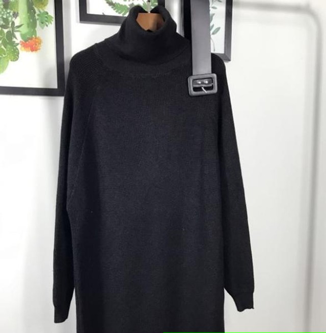 ゆったりニットワンピ ハイネック ベルト付き Generalstore