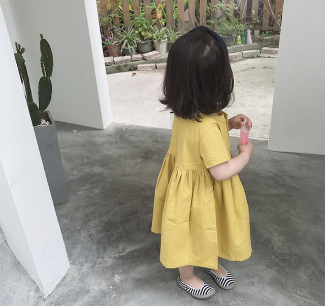 キッズ イエロー ワンピース プチプラ子供服 大人アクセサリ Moni キッズ イエロー ワンピース プチプラ子供服 大人アクセサリ Moni