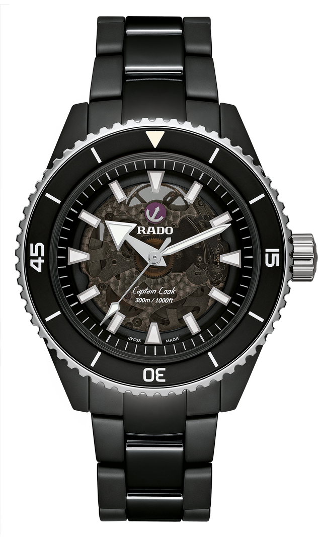 【RADO ラドー】Captain Cook High-Tech Ceramic キャプテンクック ハイテクセラミック(ブラック×シルバー)/国内正規品 腕時計