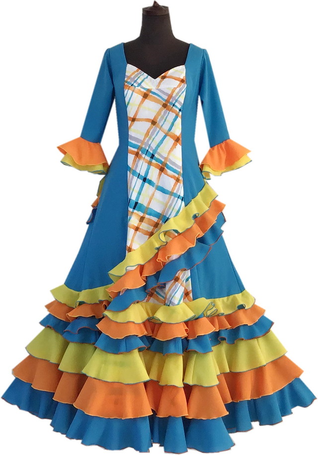 フラメンコ衣装 ワンピース Llサイズ E992 アトリエ貴美恵