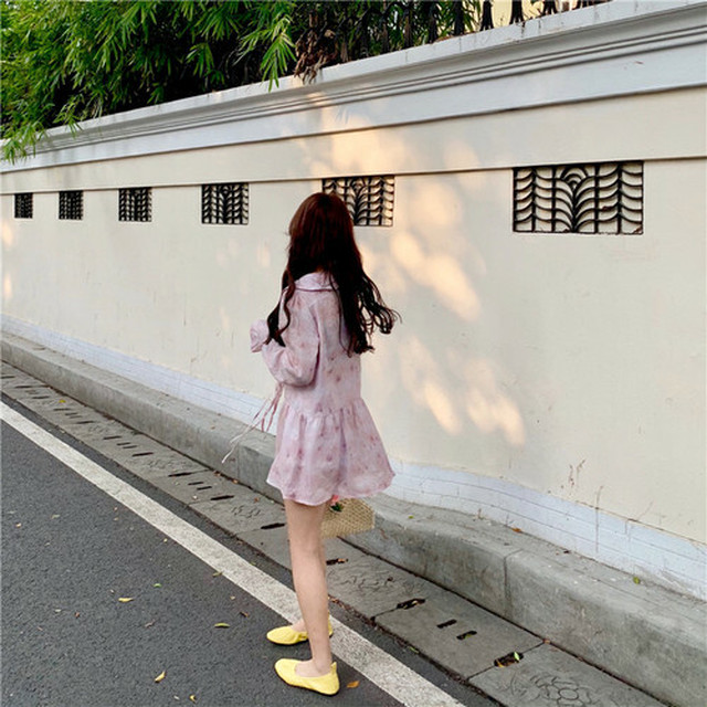 新作 フラワーワンピース フェアリーワンピース リボン レース ドール シフォン 韓国 オルチャン お取り寄せ オルチャン 韓国レディースファッション通販 Cococute