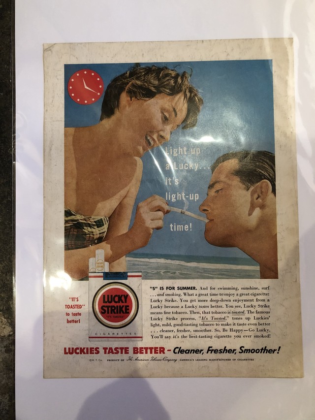 735 アメリカ ビンテージ 雑誌 広告 チラシ インテリア ポスター タバコ ラッキーストライク Acrosstheuniverse 1977