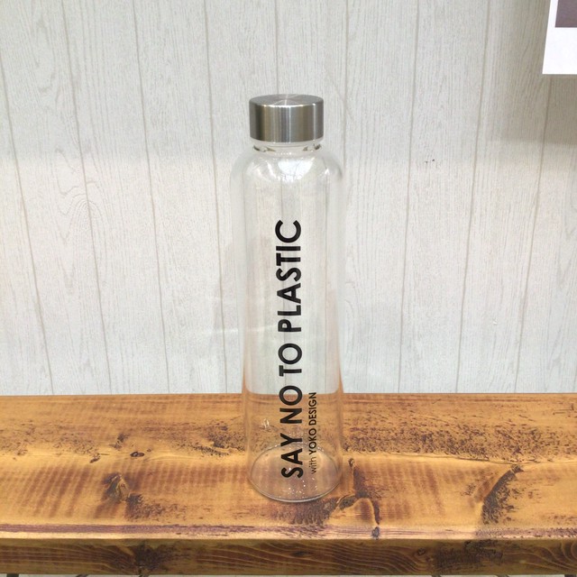 YOKO DESIGN glass bottle 25oz(750ml)クリア/ブラック
