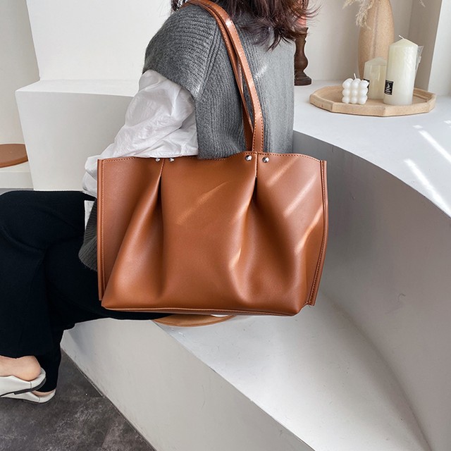 トートバッグ レディース ハンドバッグ ビジネス バッグ 肩掛け 手提げ かばん 通勤通学 黒 シンプル Pu トート 大容量 お洒落 鞄 Infini Arc En Ciel