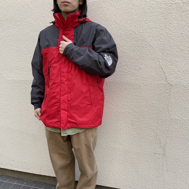 袖ロゴ The North Face ゴアテックス シェルジャケット レッド L Slut Albatross Vintage