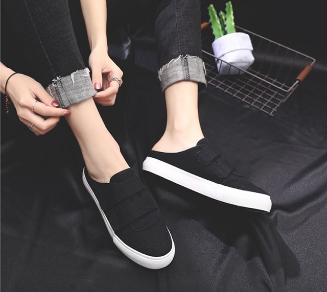 サンダル レディース ヒール 履きやすい 婦人靴 かかとなし スニーカー サボ 白 サンダルスニーカー 送料無料 キャンバス クロッグサンダル 軽い 疲れない Ys09 Fashion Mille