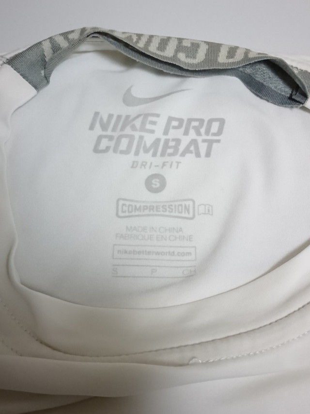 古着 メンズs Nike ナイキ ナイキプロ コンプレッション インナーシャツ 半袖 着圧 ホワイト 4490 100 スポーツウェア シューズの古着屋 リサイクルスポーツ