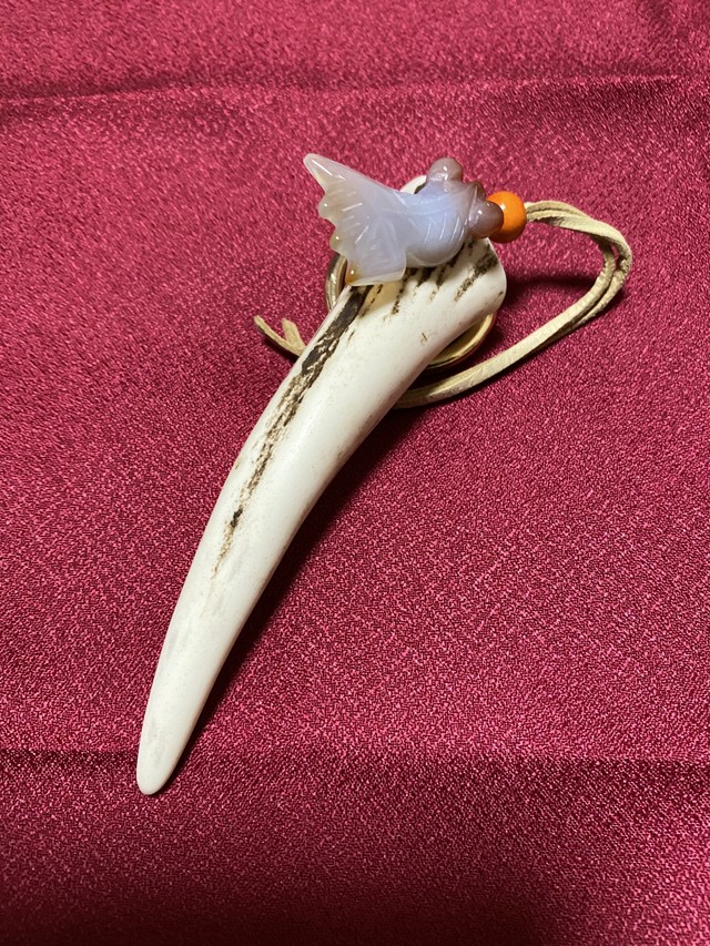 鹿さんの角と瑪瑙の金魚ストラップ Craftsman Of The Bounty Of Nature