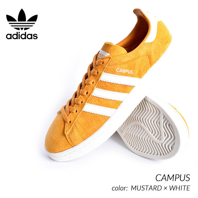 アディダス キャンパス スニーカー Adidas Campus Mustard White