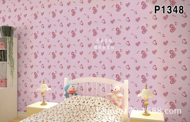 10m P1348 ピンク ハート パターン 壁紙 シール リフォーム 多用途 ウォールステッカー はがせる リメイクシート Dreamroom Base