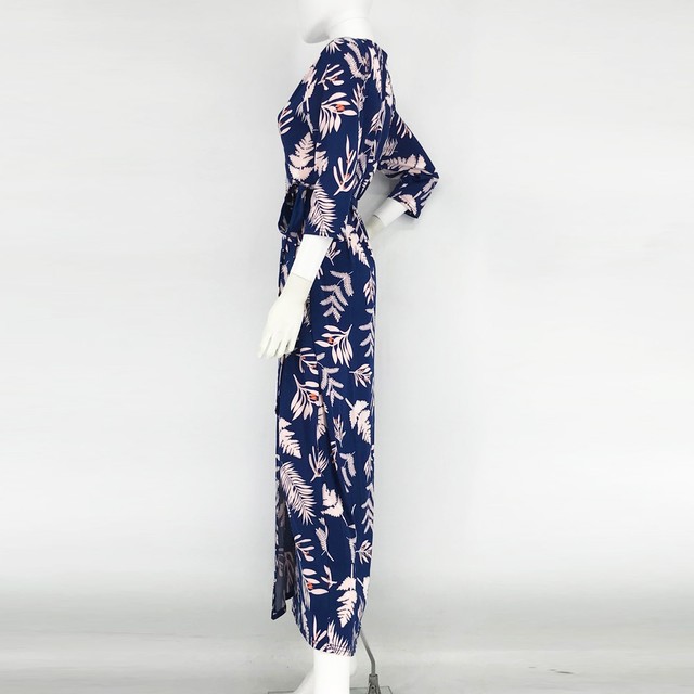 カシュクールワンピース 春夏 きれいめ ロング ワンピース 前開き マキシワンピース レディース 韓国ファッション 直輸入通販 セクシーワンピース クールカジュアル 全品送料無料 Ukky Franky