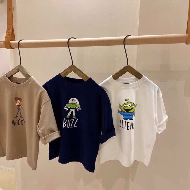 Kids Baby 送料無料 数量限定 トイ ストーリー ロンt 長袖tシャツ ウッディ バズ リトルグリーンメン 子供服 キッズ服 ベビー服 トイストーリー 韓国 子供服 春服 夏服 Tシャツ カットソー トップス Luana