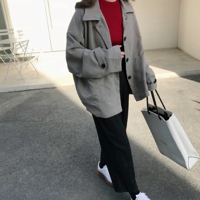 ロングコート グレー ジャケット 上品 大人コーデ シンプル フォーマル ボリューム袖 Na Na Iro