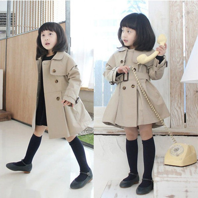 トレンチコート スプリングコート キッズコート 女の子 コート 子供服 韓国風 ジャケット ジャケット ベビー 春秋着 薄手 Cocoarum