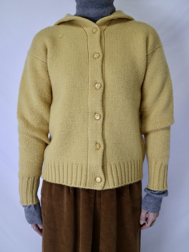 hoodie knit cardigan【0587】