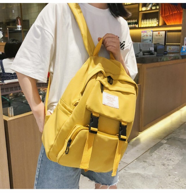 レディース ３way リュックサック バックパック シンプル かわいい 大容量 撥水加工 無地 ナイロン布 おでかけ 原宿 ガーリー レトロ I81 Lalibera