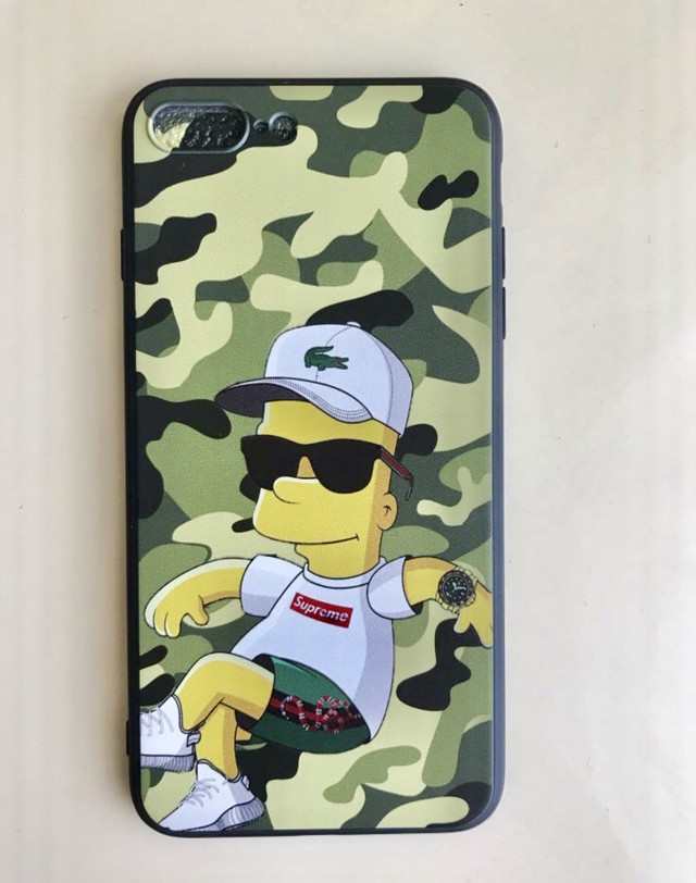 送料無料 シンプソンズ パロディー ラコステ Gucci Iphone ケース