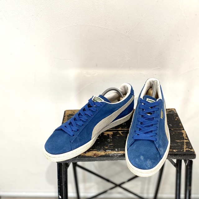 Puma プーマ ローカットスニーカー 青 白 26 5cm Slat Albatross Vintage