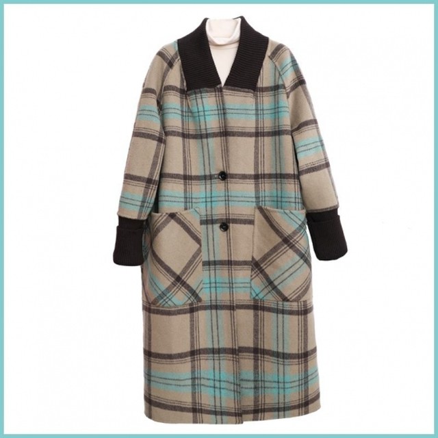 チェスターコート レディース アウター チェック ロングコート 秋冬 チェック柄コート ミディアム丈 コート お洒落 大人 ノーカラー ロングジャケット きれいめ Af4452 Raxia ラクシア