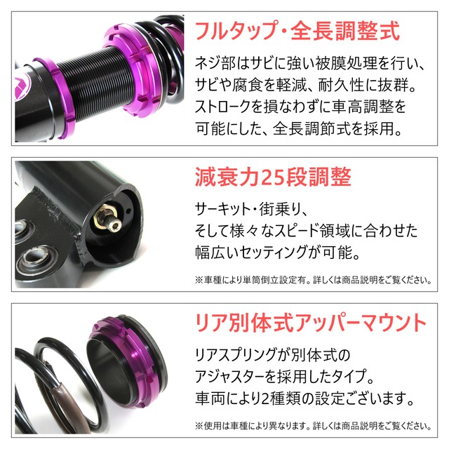 期間限定 半額以下 Stealth Mini 車高調キット Honda Ja4 ライフ専用 ピロ調整マウント 正立式 減衰力25段調整 フルタップ 全長調整式 ローダウン サスペンション Pgfk Mphf13 ファイナルコネクション ステルスミニ ホンダ Life Finalsale対象商品30 Off