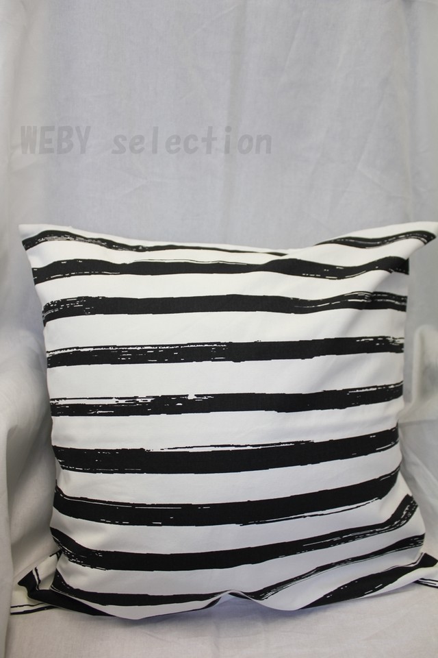 Cotton Cushion Cover Red エイチアンドエム クッションカバーストライプ H M Home Weby Selection